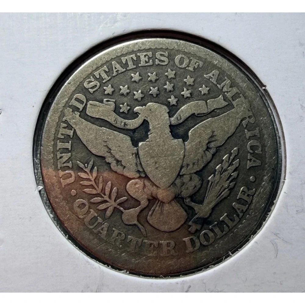 Lot of 3 Barber Quarters 1898 1911 1916-D US Silver Coins 25c Estate Find